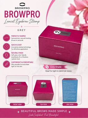 Browpro Lancet Eyebrow Stamp - Grey